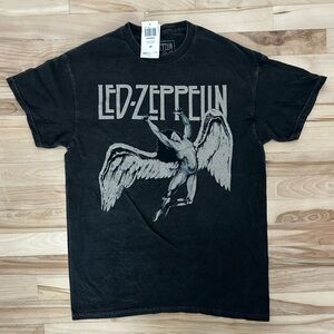 Led Zeppelin Icarus Graphic Band Tee Size Medium Black Rock T-Shirt NWT